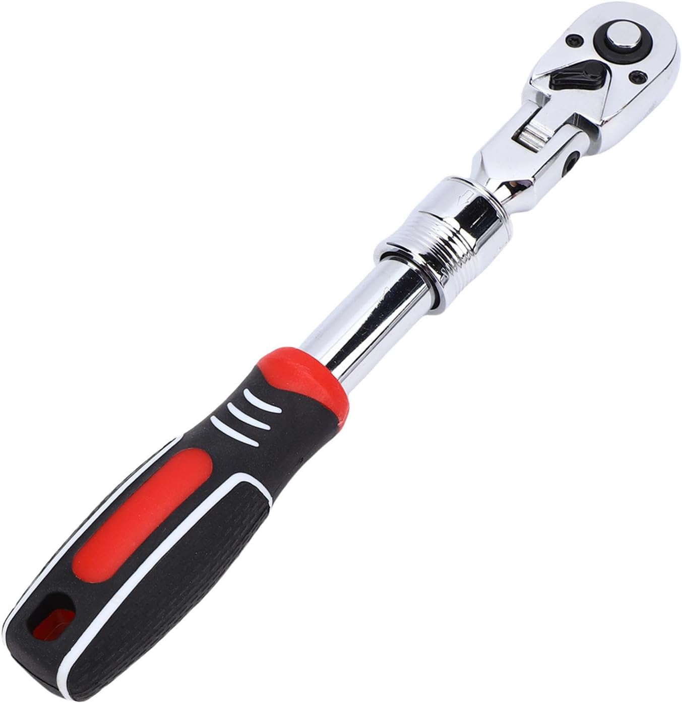 1/4"-verlängerungs-ratschenschlüssel, Flexibler Kopf, 72 Zähne, Mit Schnellverschluss, 180° Verstellbar