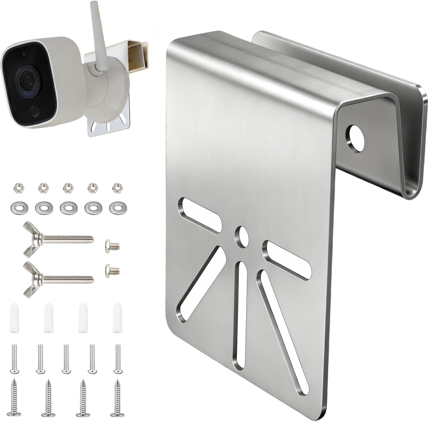 Dachrinnenhalterung Aus Edelstahl Für Eufy Security Solocam S340 Universelle Kamerahalterung Für Solar- Und Ptz-außenkameras, Bohrfreie Montage Mit Rostfreien Schrauben