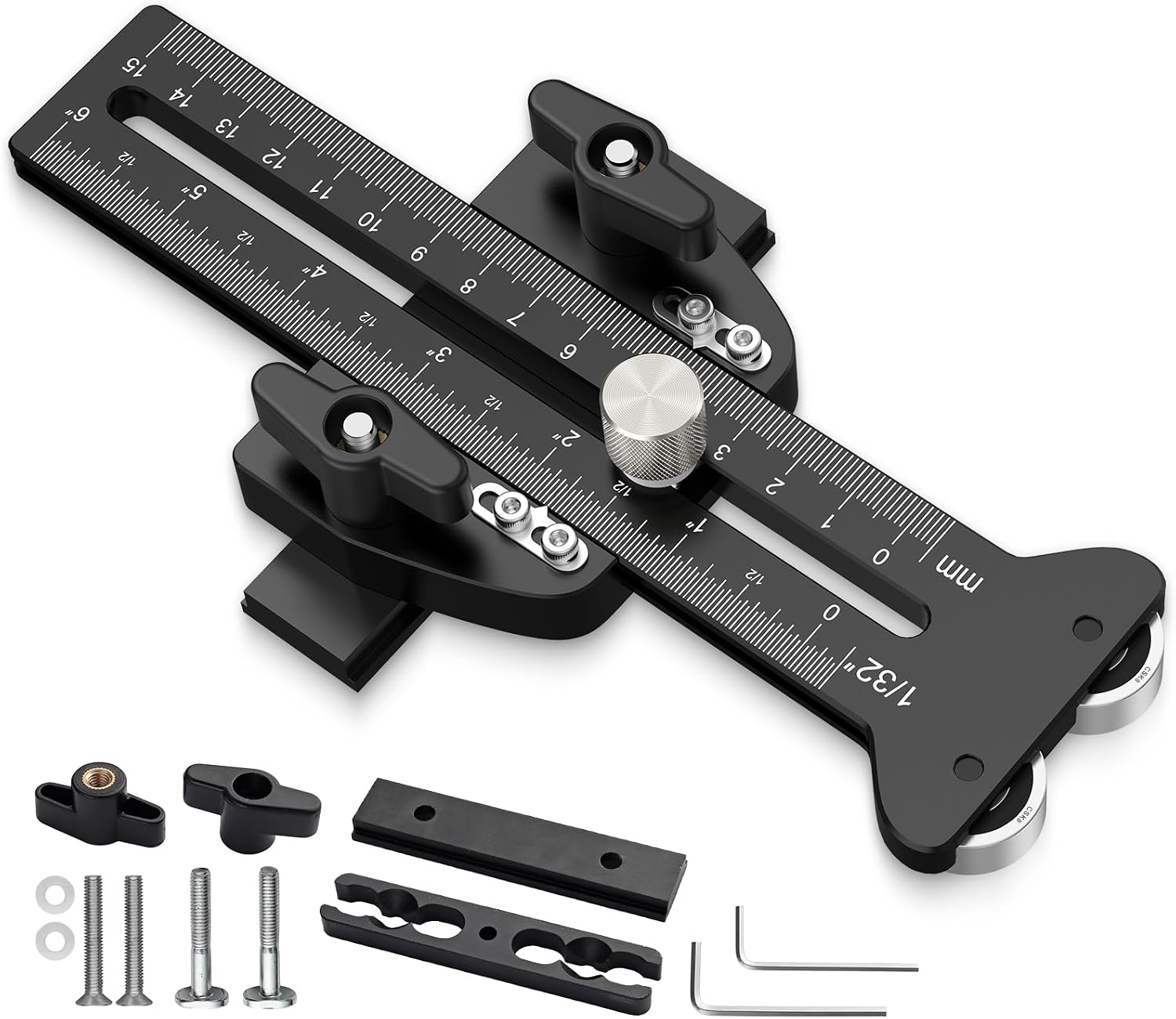Dünnschnitt-tischkreissäge – Feinschnittführung, Schmalschnittvorrichtung, Rückschlagschutz, Doppelrolle, Verstellbare Anzeige 150 Mm, Kompatibel Mit 3/8"- Und 3/4"-t-nuten Und U-nuten, Präzisions-hol