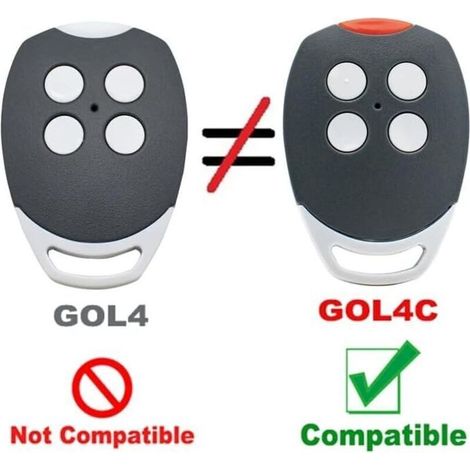 Lot De 2 Télécommandes Pour Portes De Garage Ditec Gol4c, Zen2c Et Zen4c
