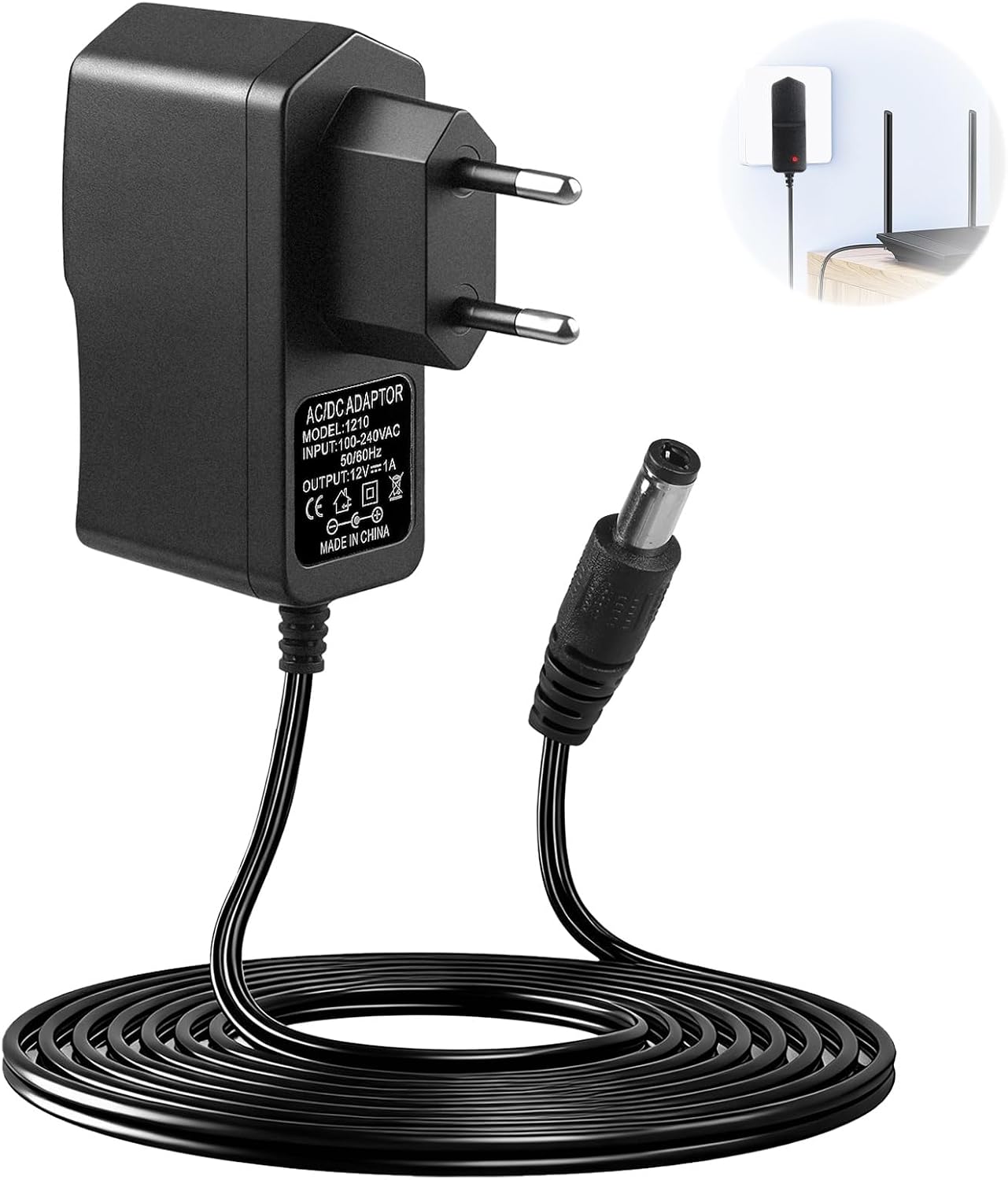 12v 1a Universal-netzteil (ac/dc) 100-240v 50/60hz Netzteil-ladekabel 5,5 X 2,5 Mm Transformator Für Tv-boxen, Led-streifen, Router, Kameras Und Andere Geräte