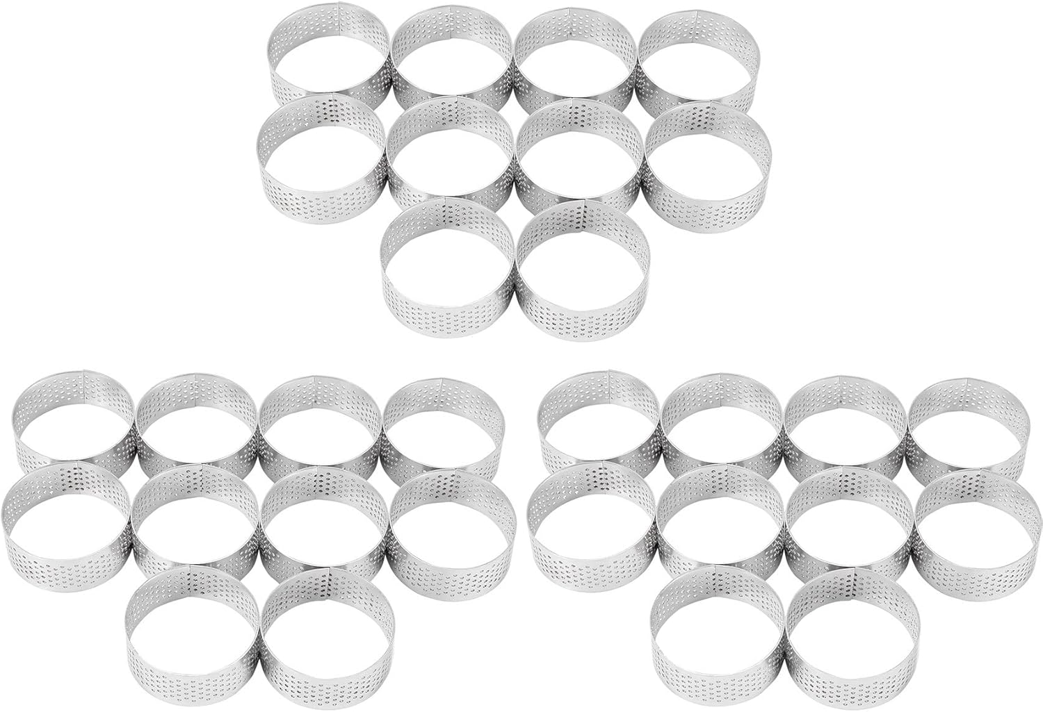 30 X 5 Cm Große, Perforierte, Hitzebeständige Tortenringe Aus Edelstahl Für Mousse