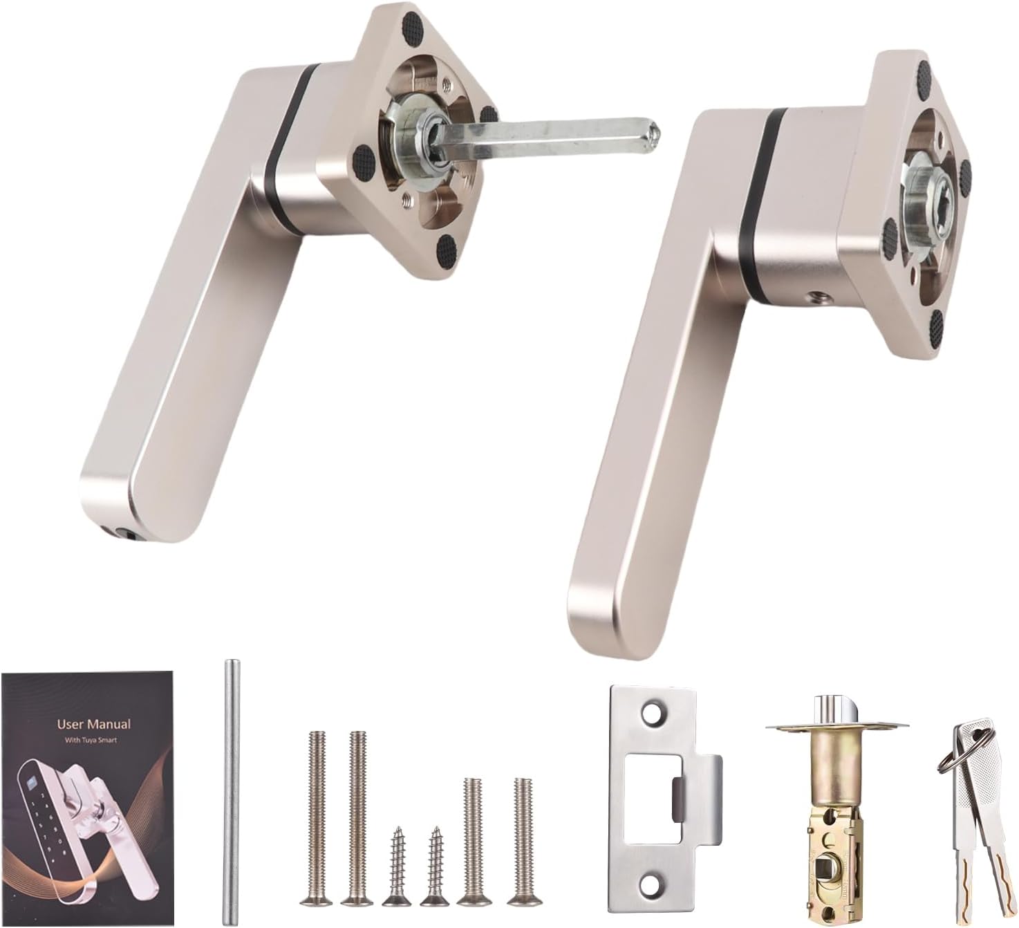Intelligentes Fingerabdruck-türschloss Mit Usb-ladesystem Für Schlüssellosen Zugang Und Intelligente Steuerung (schwarz Silber)