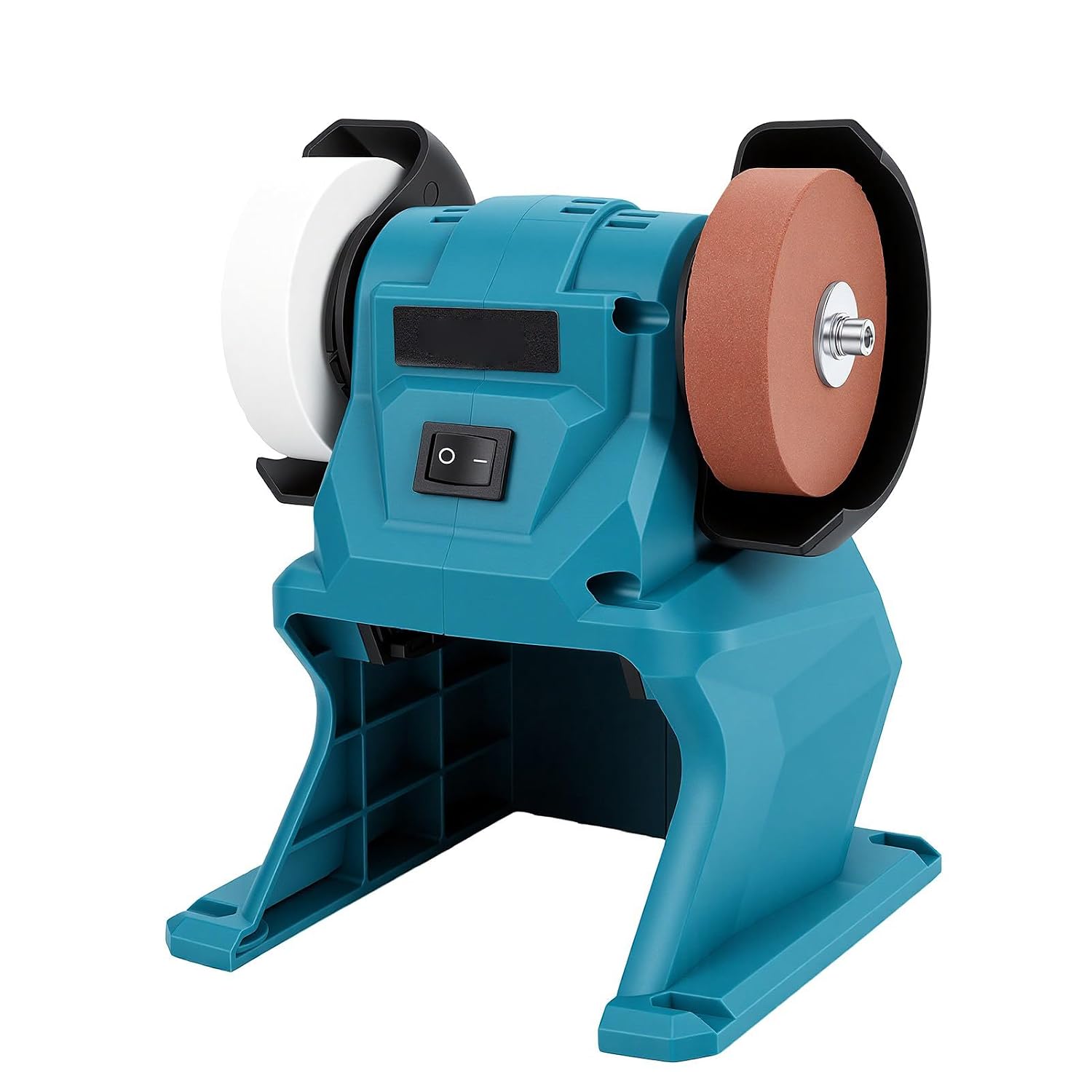 Kompakter Mini-tischschleifer 5500 U/min 150 W 70 Mm Schleifscheiben Mit Saugnapf Für 18-21 V Akku (akku Nicht Im Lieferumfang Enthalten) Zum Schärfen Von Messern Und Werkzeugen (blau - Gerät Ohne Akk