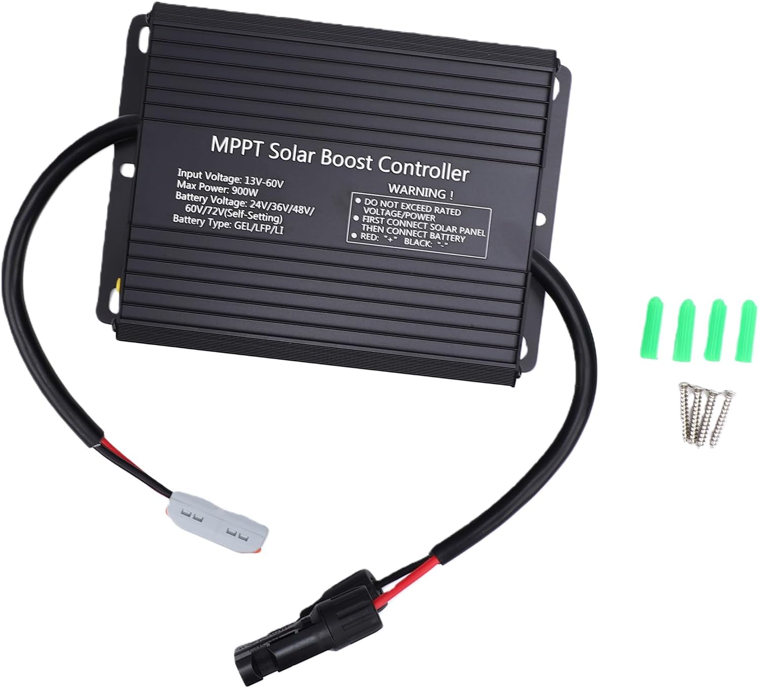 Mppt-solarladeregler, Solarladegerät Mit Automatischer Spannungserkennung Und Mehrfachem Schutz, Für 24 V, 36 V, 48 V, 60 V Und 72 V. (900 W)
