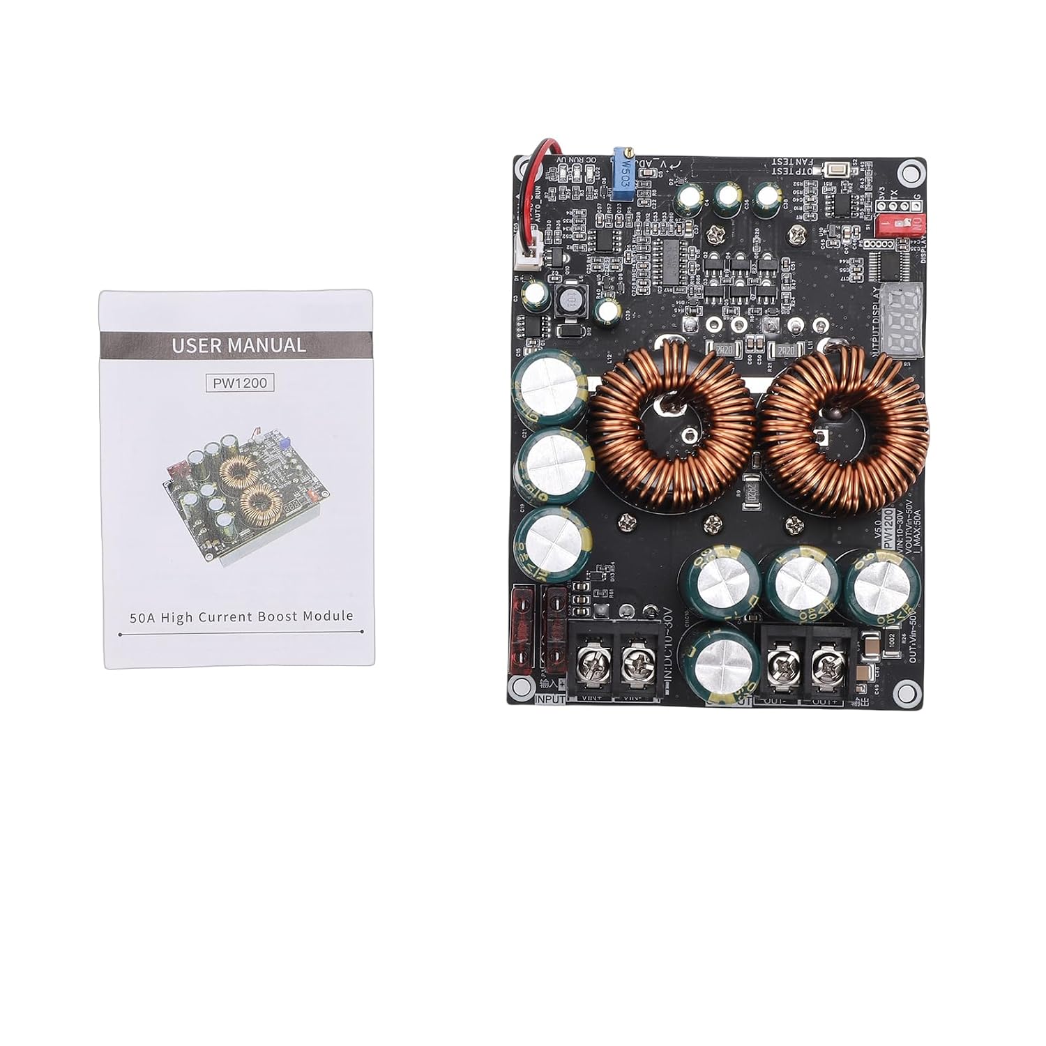 1200w Hochleistungs-boost-modul Für Audioverstärker, Netzteil Mit Einstellbarer Spannung Für Diy-enthusiasten (zk-pw1200)