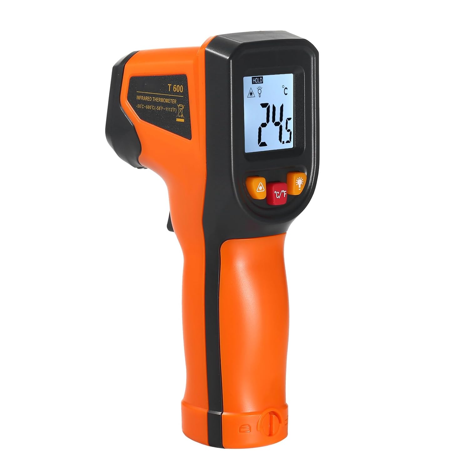 Infrarot-thermometerpistole Mit 12:1-übersetzungsverhältnis – 50 °c 600 °c Für Küche Und Auto – Tragbares Design (t600)