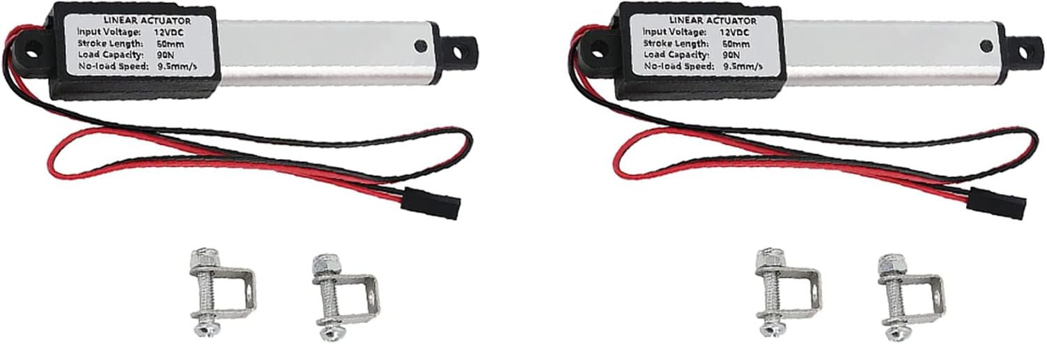 2x Mikro-linearantrieb, 2 Zoll Hub, 90 N/20,3 Lb, Geschwindigkeit 9,5 Mm/s Linearmotorantrieb