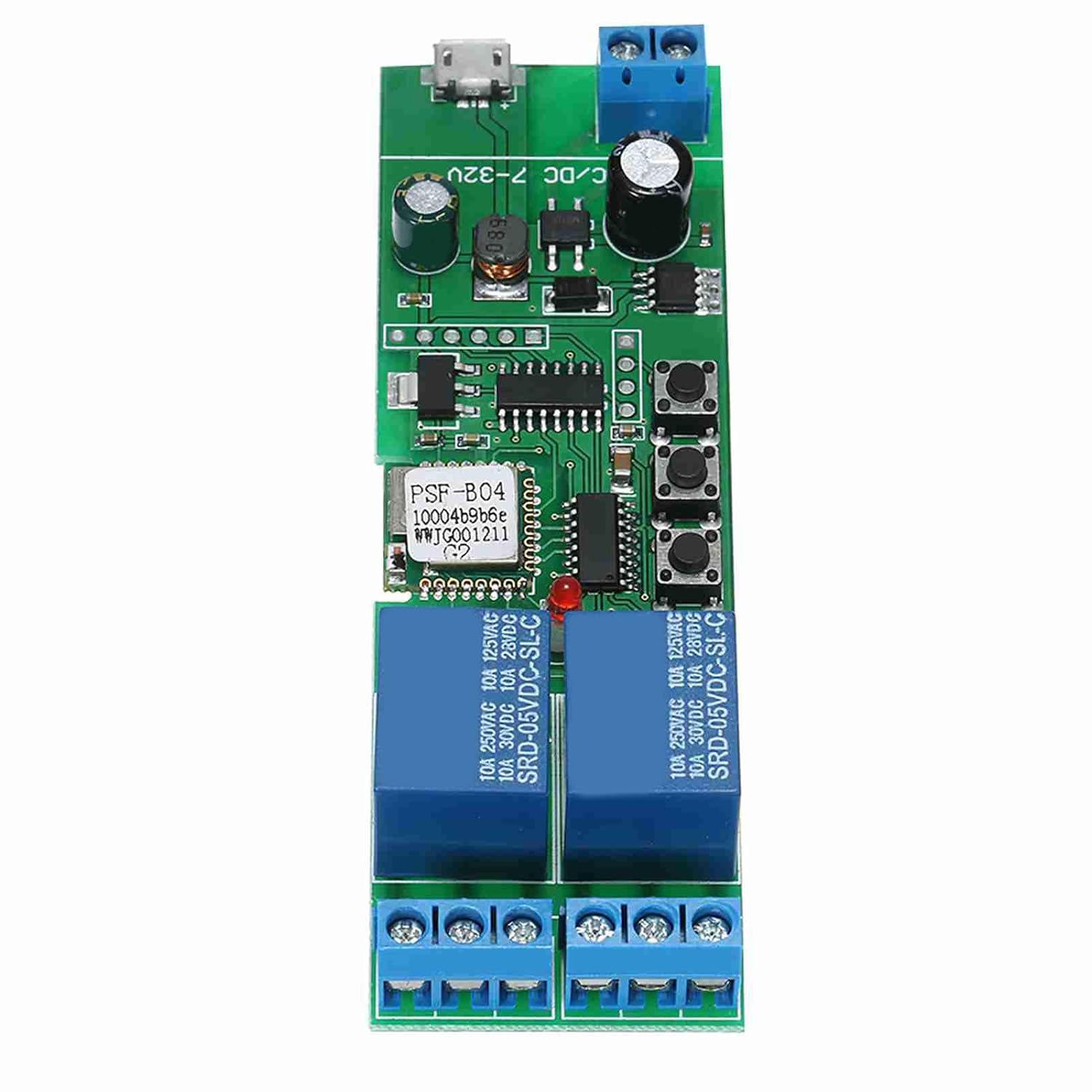 Intelligenter Wlan-schalter, Universalmodul, 2 Kanäle, Kabellos, Timer, Steuerung Per Smartphone-app, Sprachsteuerung