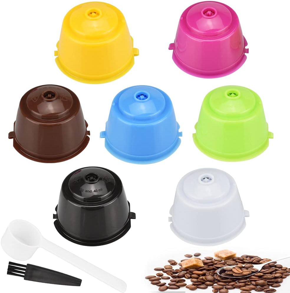 Wiederverwendbare Kaffeepads, Nicht-wegwerfbare Kaffeefilter, Nachfüllbare Kaffeekapseln, Bpa-frei, Kompatibel Mit Nescafé Dolce Gusto Maschinen, Inklusive Löffel Und Bürste