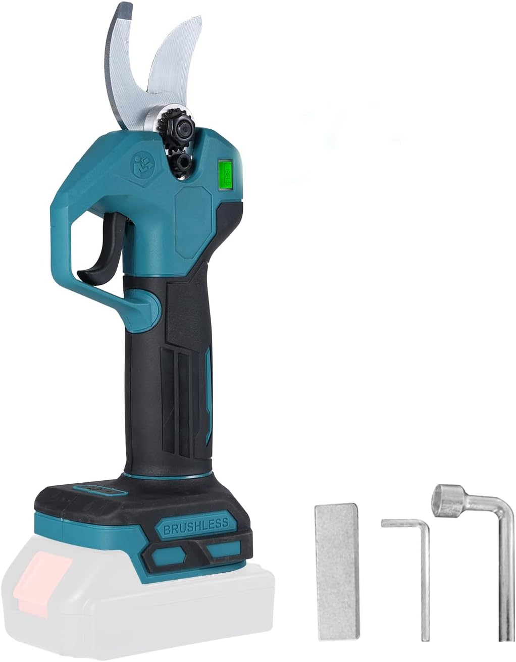 Akku-elektro-gartenschere, 35 Mm, Bürstenloser 800-w-elektro-gartenschere, Lcd (kompatibel Mit Makita 18-v-akku, Akkus Nicht Im Lieferumfang Enthalten)