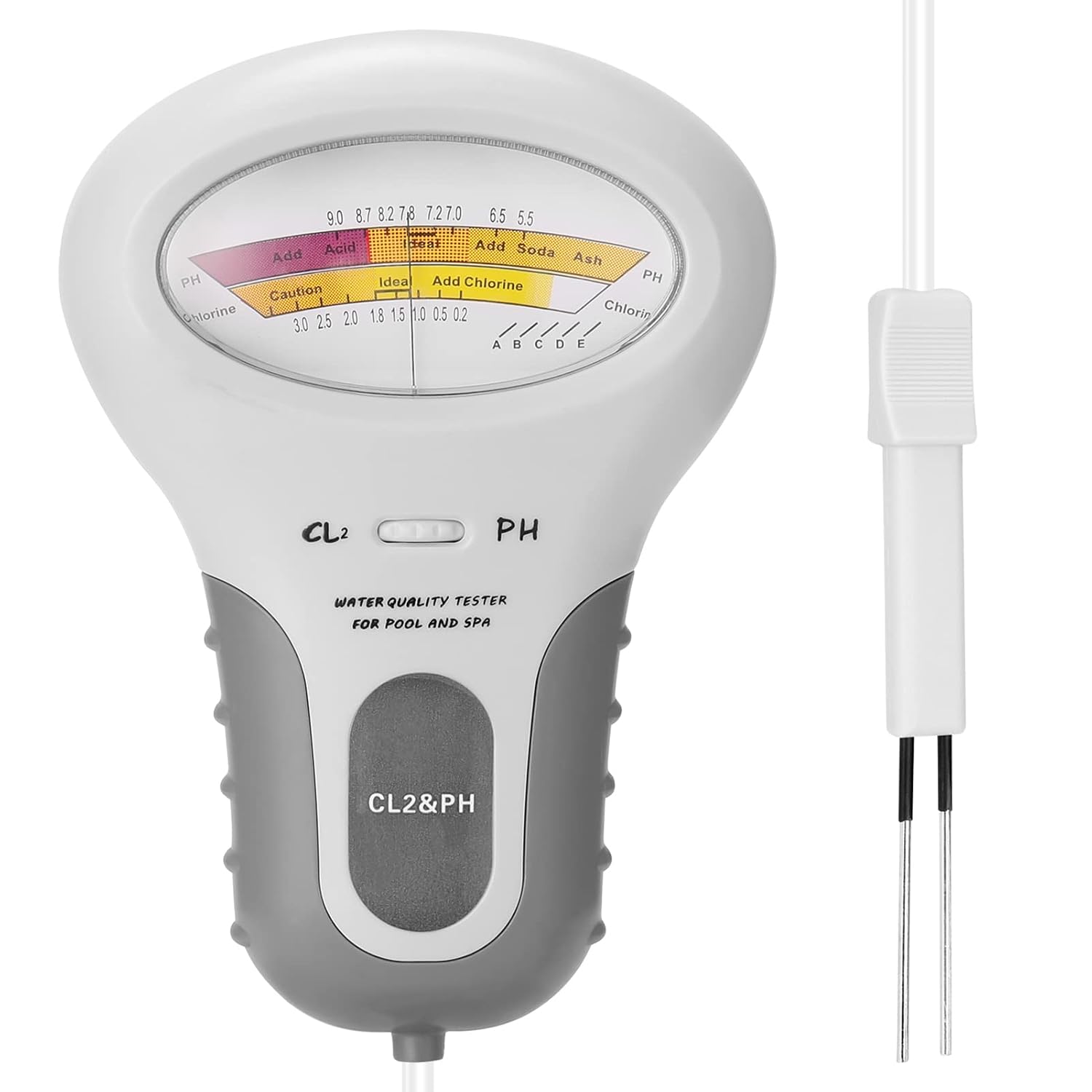 Wasserqualitätstester, 2-in-1-ph-tester Und Chlormessgerät, Cl2-chlorwasserqualitätsmessgerät Für Schwimmbecken Und Aquarien