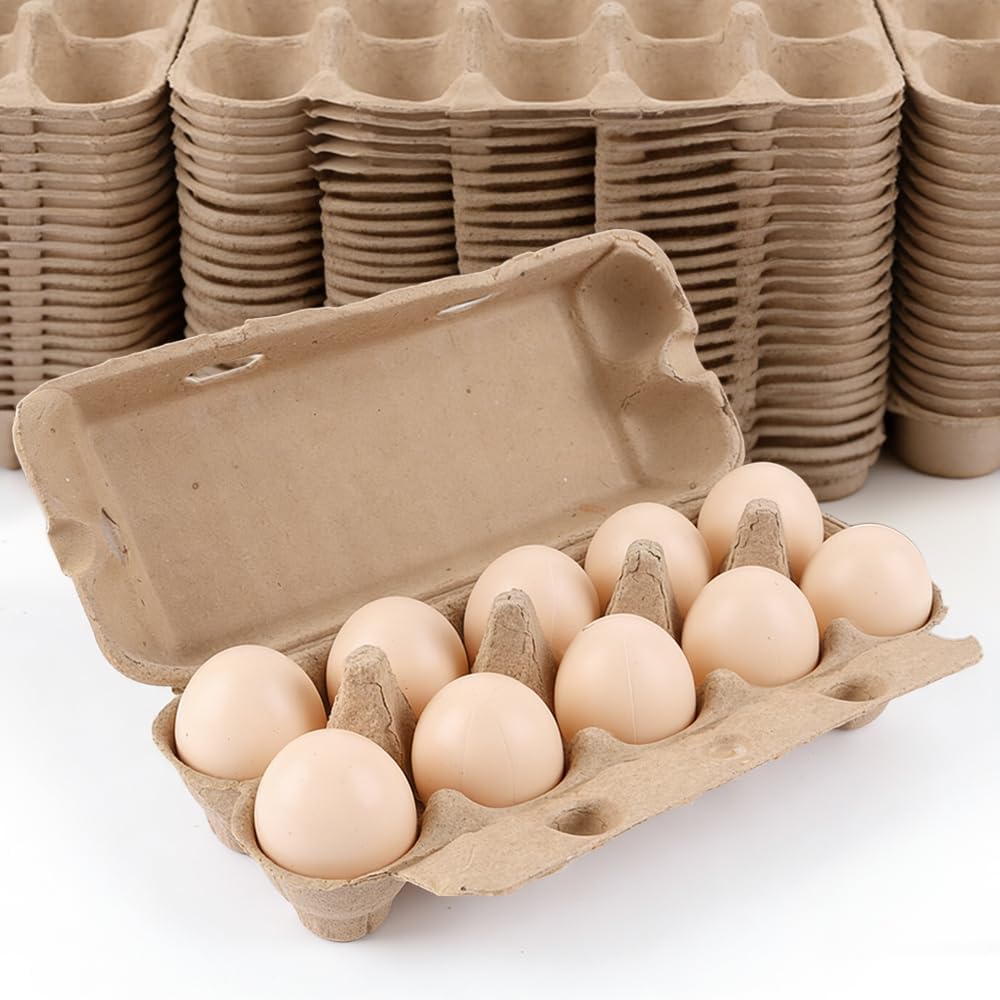 Eierkartons Mit 10 Tassen Fassungsvermögen Aus Recyclingkarton, 20er-packung, Ideal Für Transport Und Aufbewahrung, Perfekt Für Eier, Zum Anpflanzen Und Basteln, Ideal Für Partys