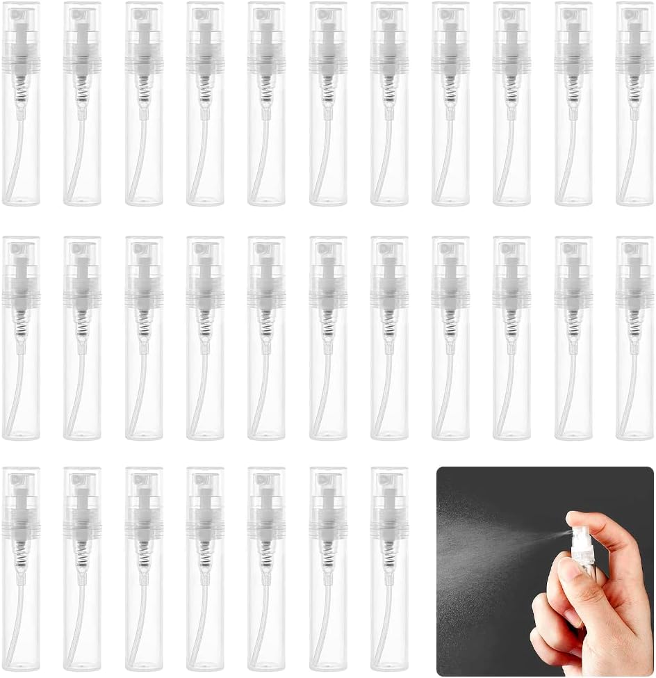 80 Stück Mini-parfümzerstäuber Aus Transparentem Kunststoff (3 Ml) Zum Nachfüllen – Tragbarer Sprüher Für Ätherische Öle Und Proben