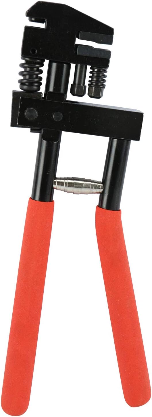 2-in-1 Crimp- Und Stanzzange, Ø5 Mm Metallstanzzange, Crimpzange, Blechcrimpzange Für Karosseriereparaturen (rot)