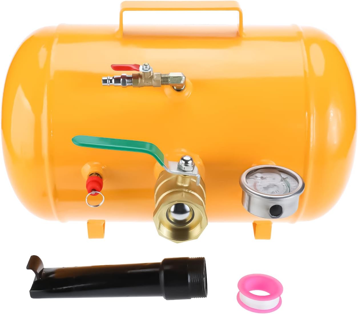 20-liter-reifenfüller (5 Gallonen), 6–8 Bar Luftkanone Und Bazooka-felgenfüller Mit Manometer Und Sicherheitsventil Für 12r (24,5") Lkw-reifen, Gelb