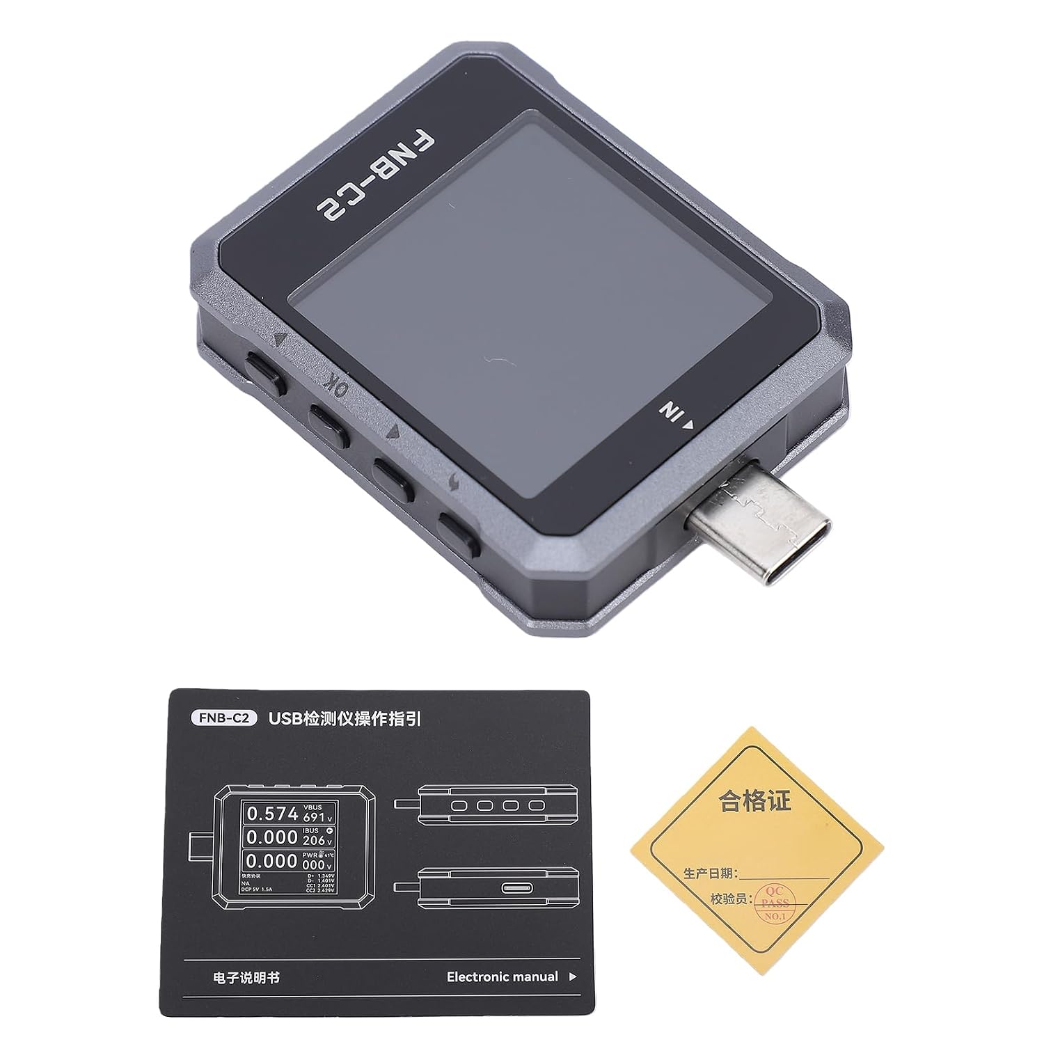 Usb-spannungs- Und Stromprüfgerät Mit Erweiterter Lastprotokollerkennung Für Qc Pd Afc Vooc Warp-standards (fnb-c2)