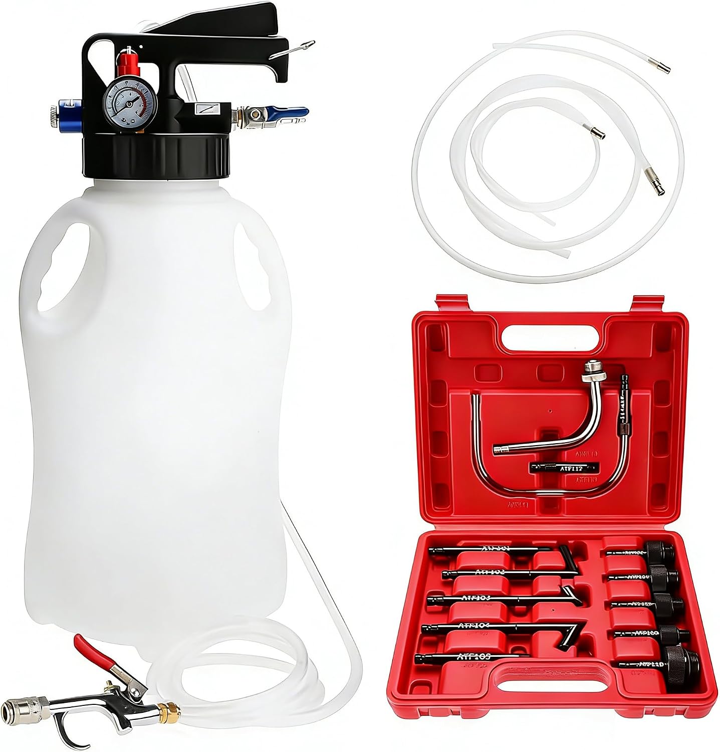 Getriebeöl-einfüllwerkzeug, 10-liter-automatikpumpe Zum Absaugen Und Einfüllen Von Getriebeöl, Getriebeöl-einfüllwerkzeug Mit 13 Atf-adaptern Für Pkw
