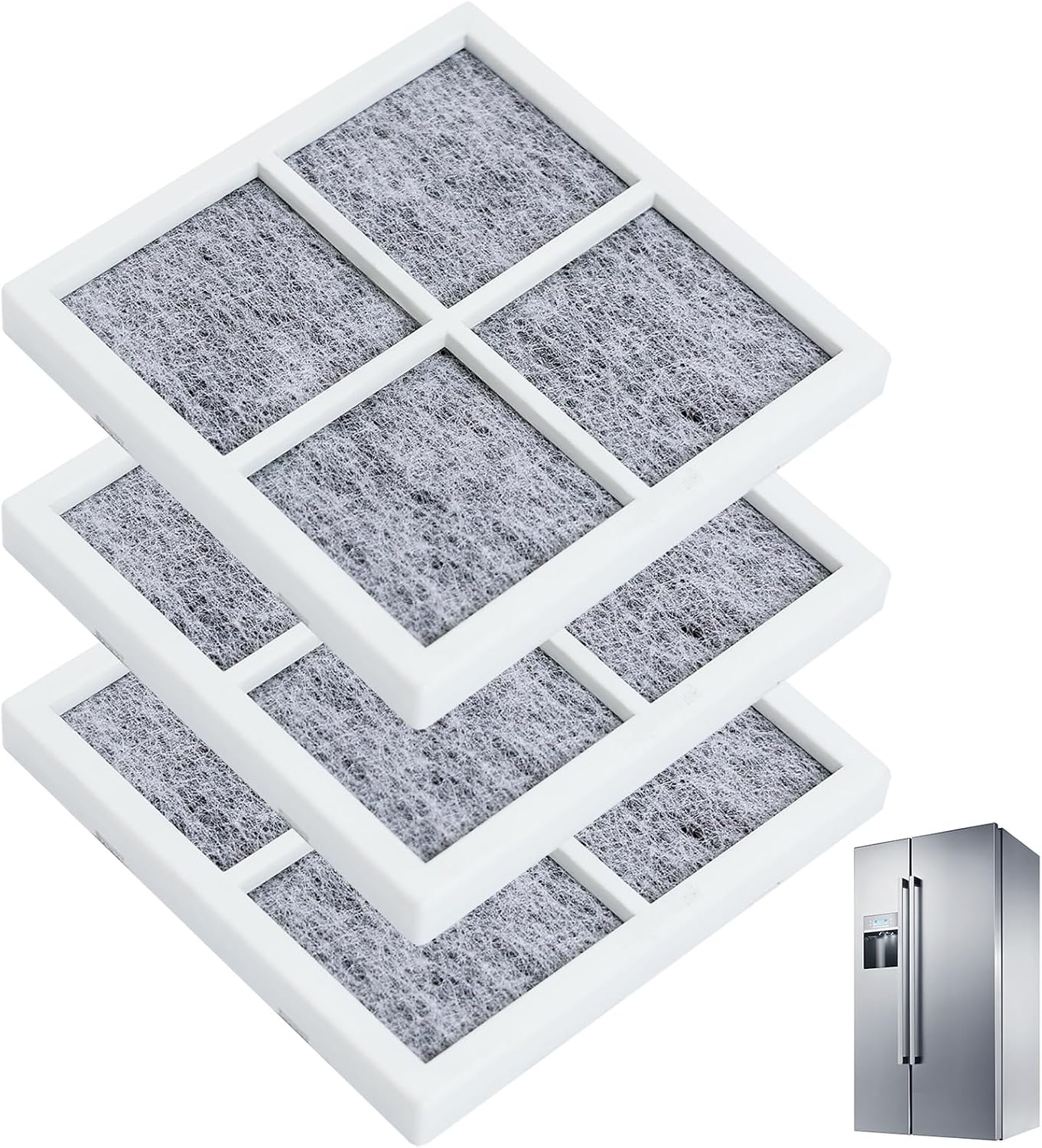 Lg Kühlschrank-luftfilter, 3-teilig, Kompatibel Mit Lg Lt120f, Lmxs28626s, Lfxs26973s, Lfxs26596s Und Weiteren Modellen