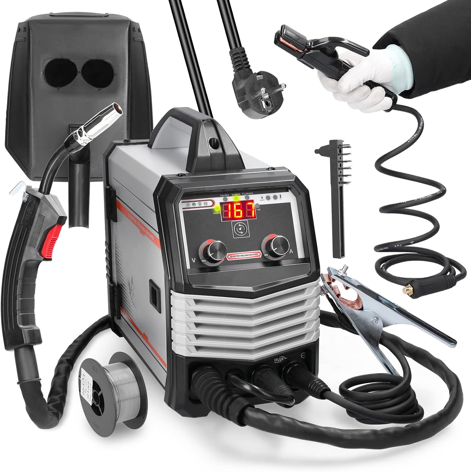 Schweißgerät, 300 A 220 V Igbt 4 In 1 Mig/mma/mag/tig, Tragbares Schweißgerät