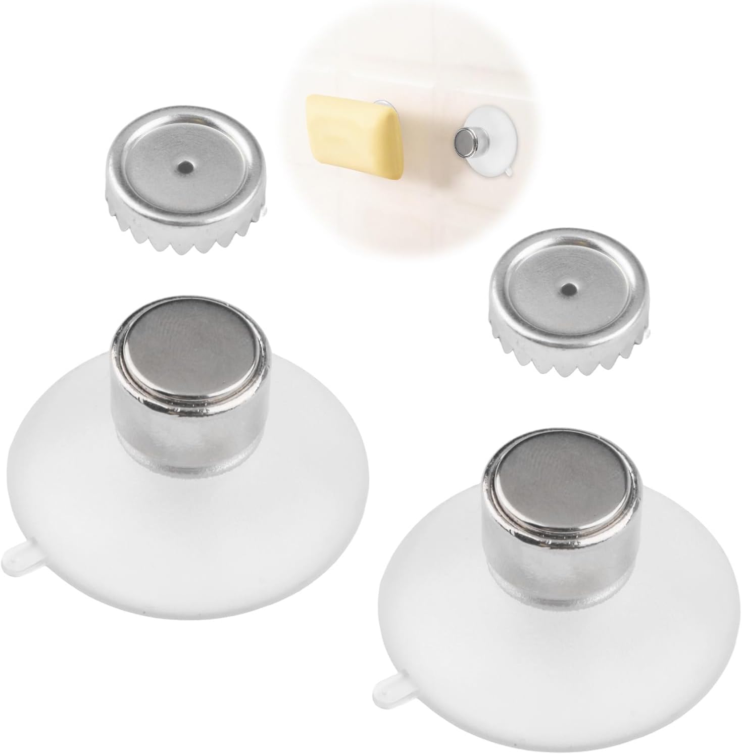 2er-set Magnetische Seifenschalen, Magnetische Seifenhalter Mit Saugnapf, Magnetische Seifenhalter Aus Edelstahl Für Dusche, Waschbecken, Badezimmer Und Küche