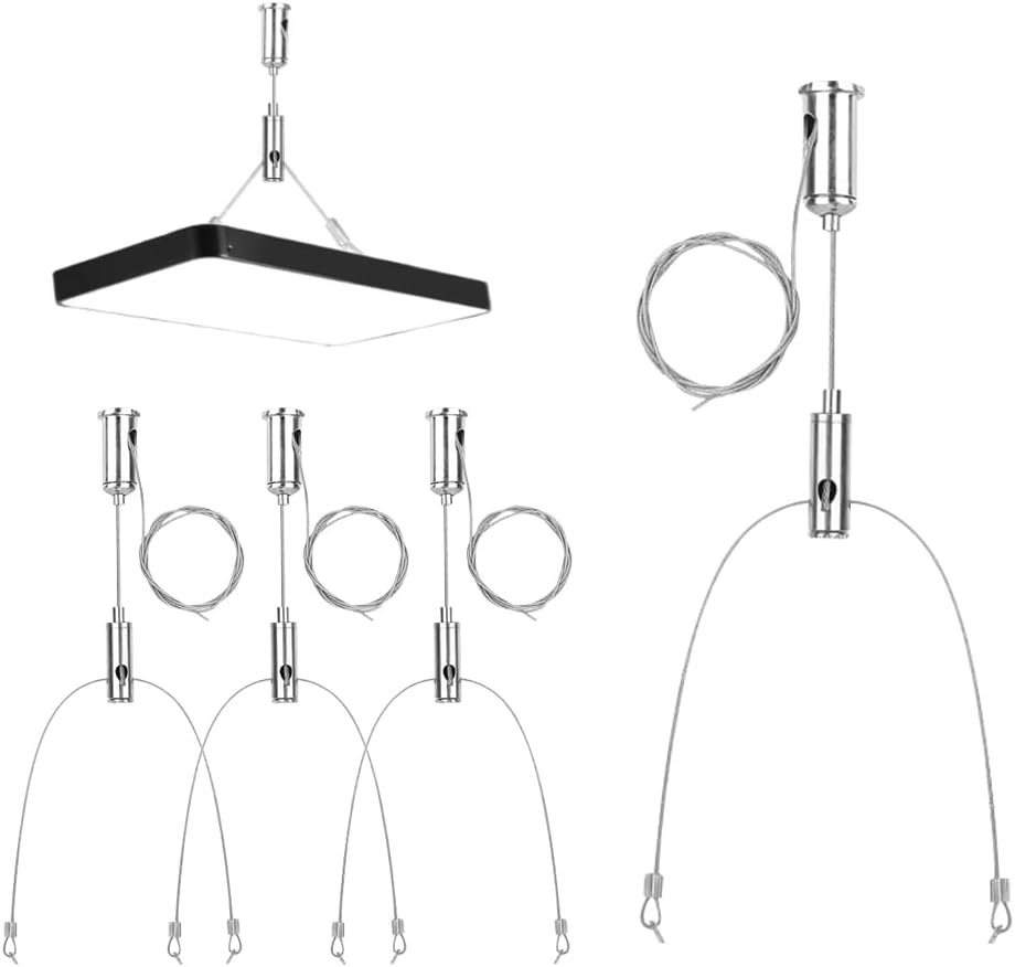 Stück Edelstahlseil 1,5 Mm X 1 M, Verstellbarer Bilderaufhängedraht, Lampenaufhängungskabel, Maximale Traglast 20 Kg, Für Bilderrahmen, Lampen, Bilderschienen, Spiegel, Vorhänge