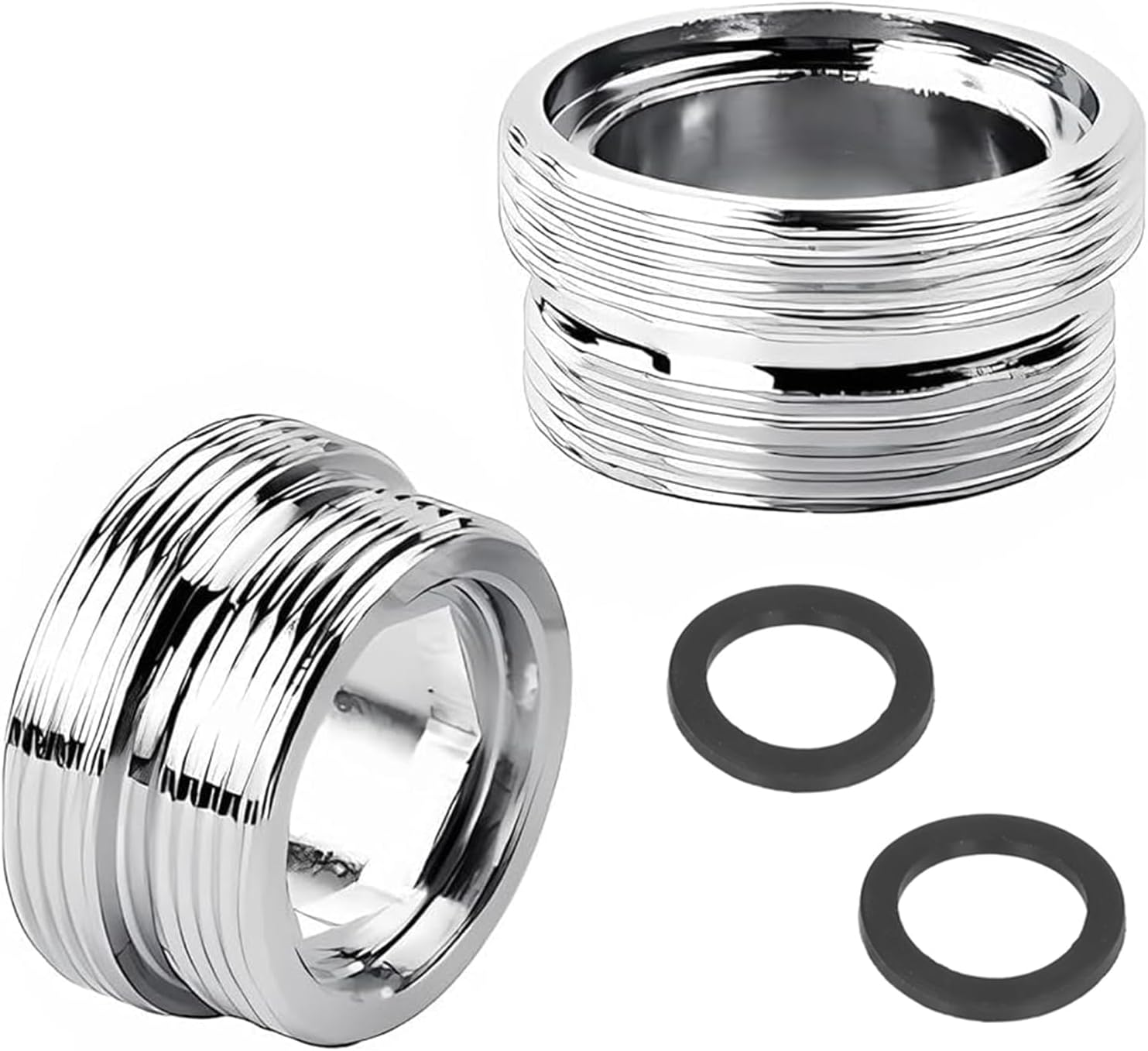 Set Mit 2 Messingadaptern M20-m22 Außengewinde Für Küchenarmaturen, Geeignet Für Wasserfilter-luftsprudler Und -anschlüsse, Inklusive 2 Unterlegscheiben
