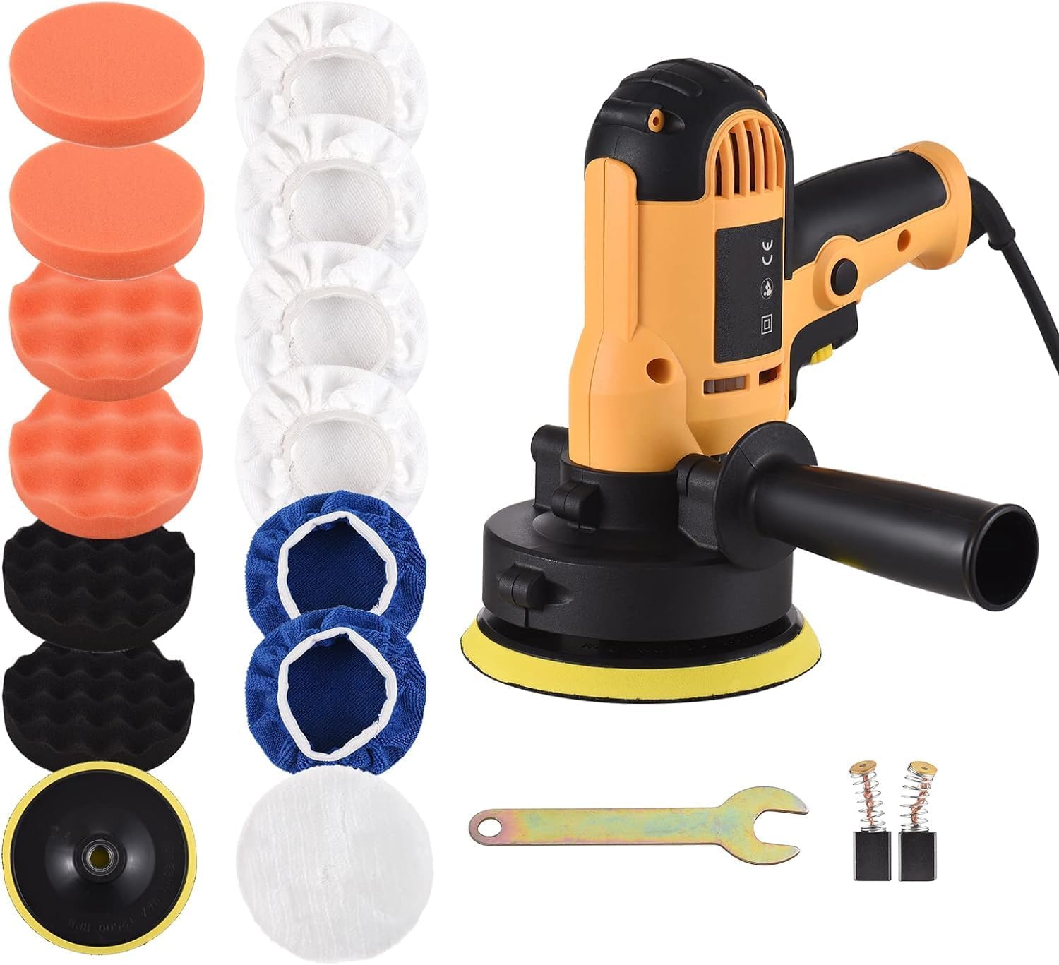 Elektrisches Poliermaschinen-set, 700 W, 5 Zoll, Automatischer Polierpad, 600–3700 U/min, Drehzahlregelung Für Bodenbeläge, Möbel, Keramik Und Jade