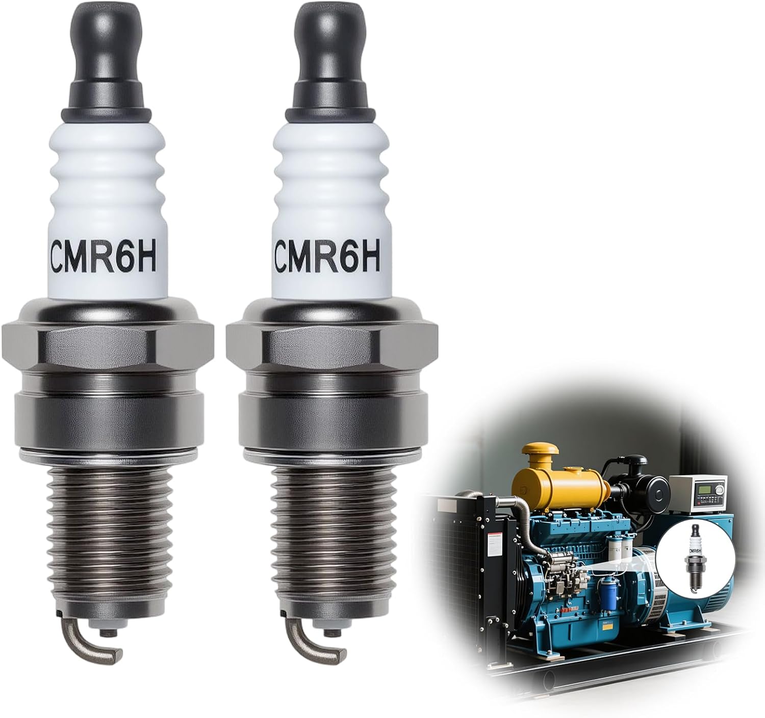 Stück Cmr6h Zündkerzen, Zündkerzen Mit Massivem Anschluss Für Trimmer-/freischneidermotoren, Ersetzt Cm5h / Cmr5h / Cmr6h / Cmr7h, Kompatibel Mit Stihl Fs90, Fs100, Fs110, Fs90r Und Fs100r