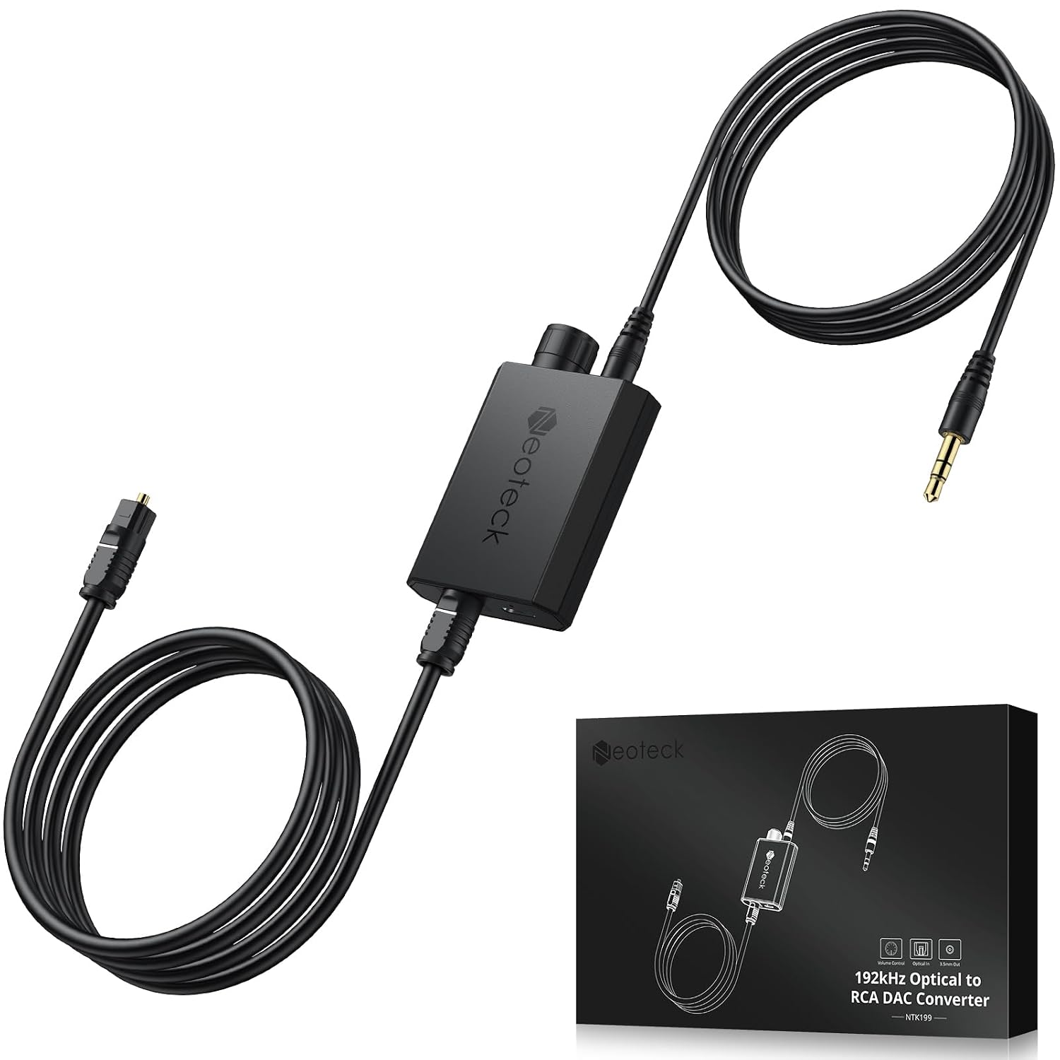 192-khz-digital-analog-wandler Mit Lautstärkeregelung Und 3,5-mm-optischem Wandler, Integrierter Dac-chipsatz Und Verstärker, Kompatibel Mit Kopfhörern Und Lautsprechern, Computer