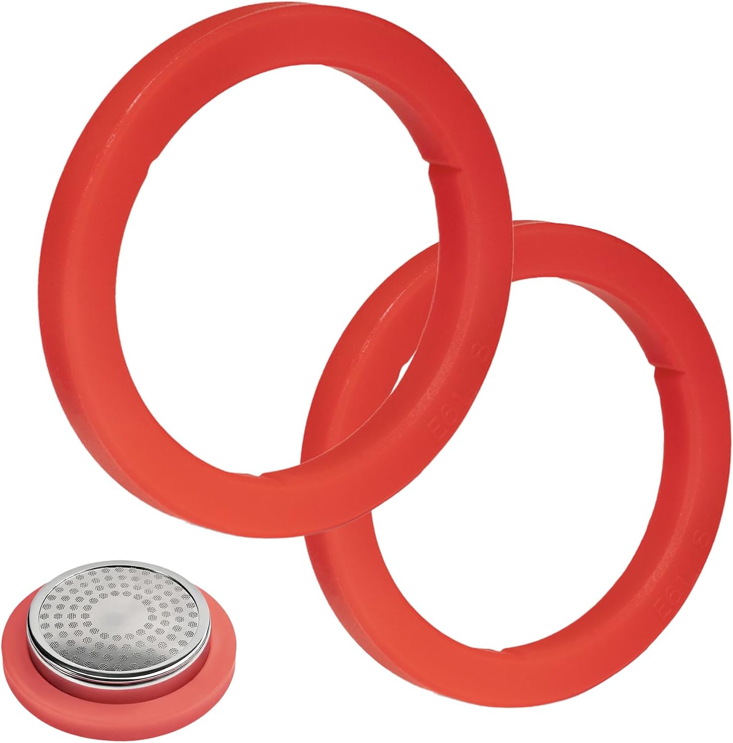 Zweiteilige Silikon-brühgruppendichtung Für Gaggia E61, Bianchi Ascaso Classic, Faema E91 Und E98 Espressomaschinen, Ø 73 X 57 X 8 Mm, Verbesserte Abdichtung, Verstärkter O-ring, Langlebige Dichtung
