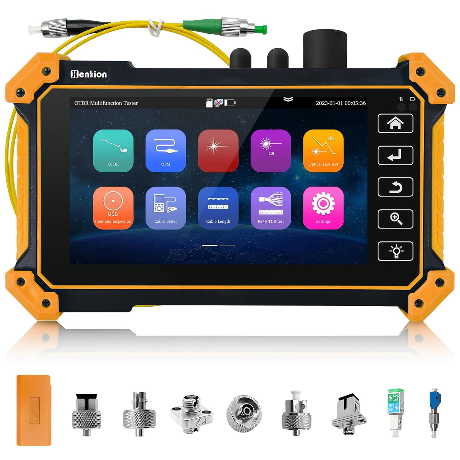 Otdr-glasfaser-tester 1310/1550 Nm 26/24 Db, Automatische Parametereinstellung, Opm, Ls, Ols, Ereigniskarte, Netzwerk- Und Kabeltestgeräte, 8 Verschiedene Glasfaseradapter