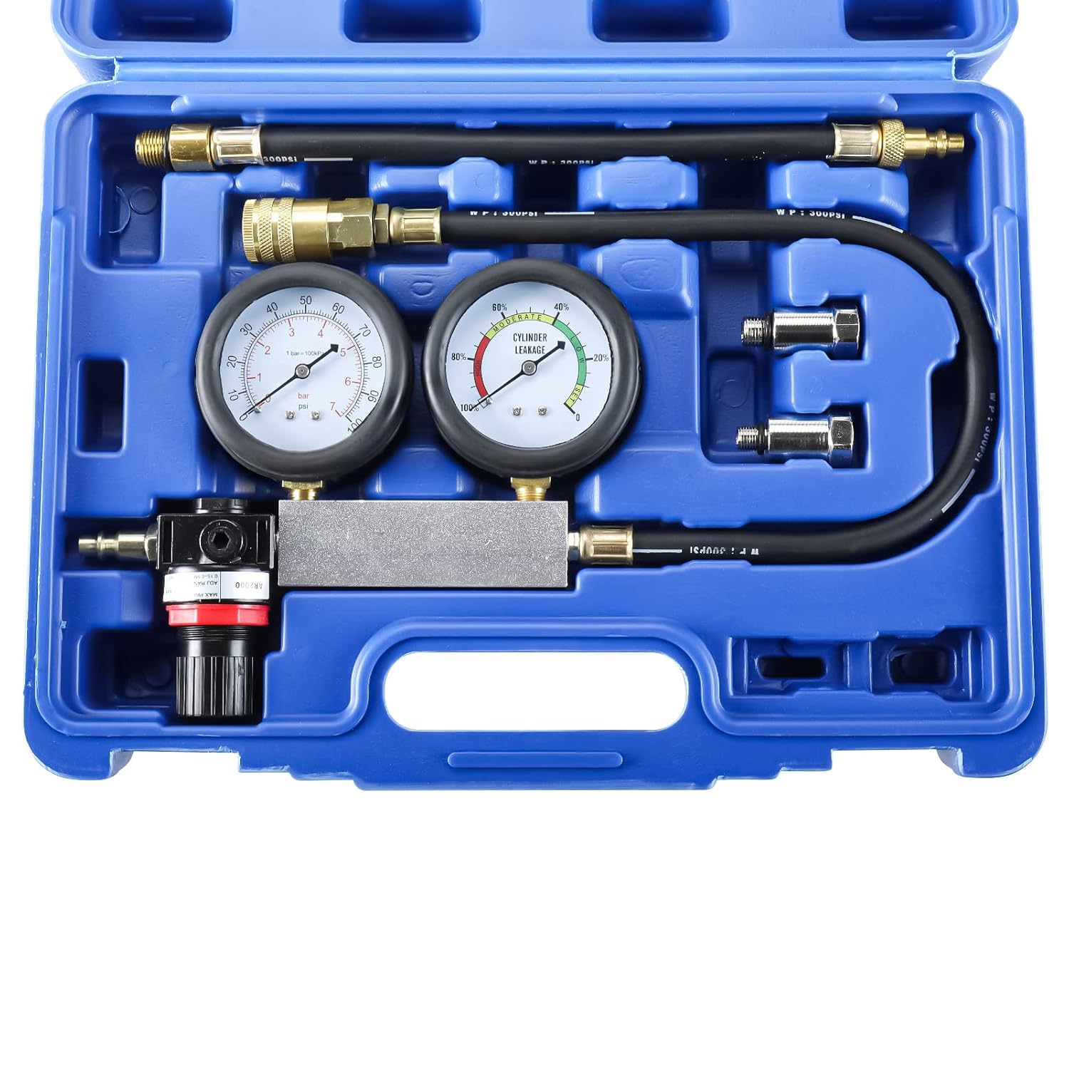 Zylinderleckprüfer, Doppelmanometer-benzinmotor-leckprüfer, Kompatibel Mit 10-, 12- Und 14-mm-zündkerzen