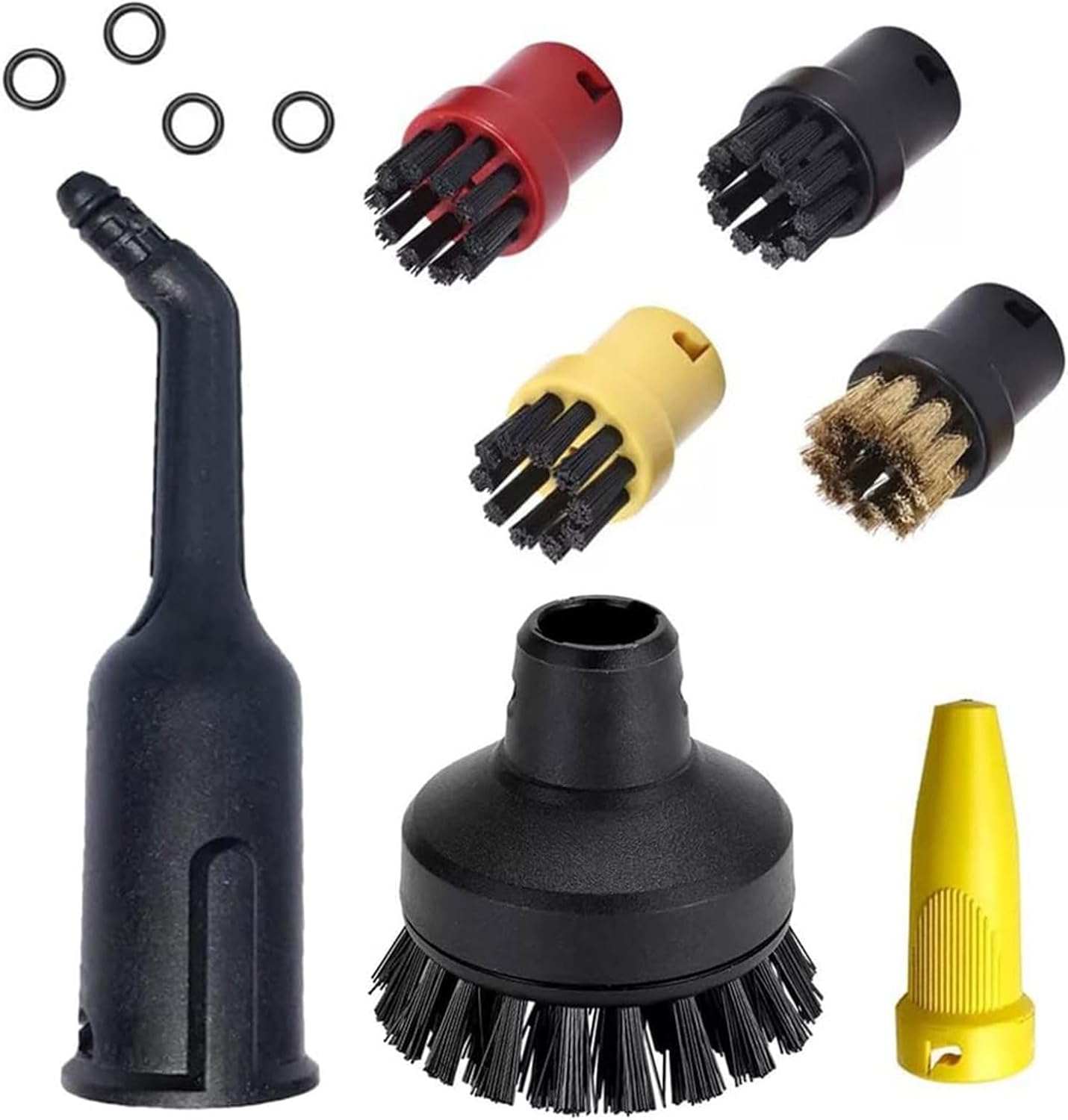 11-teiliges Dampfreiniger-zubehörset Für Kärcher, Dampfreiniger-zubehör Mit Düsen, Dichtungsringen, Rundbürsten, Für Kärcher Sc1 Sc2 Sc3 Sc4 Sc5 Sc7 Ctk10