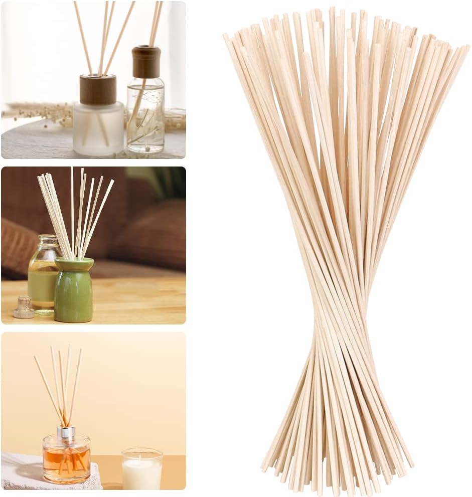 Packung Mit 100 Duftstäbchen Aus Holz Und Rattan – Ersatzstäbchen Für Aromadiffusoren (30 X 3 Mm)