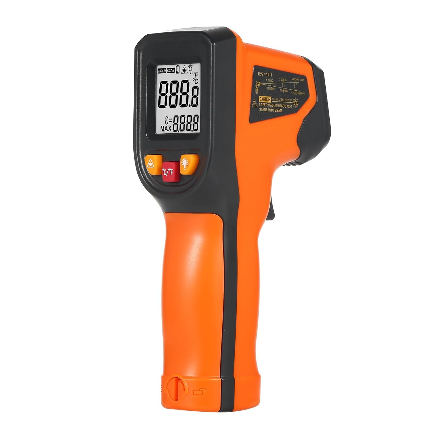 Infrarot-thermometer (-50 °c Bis 600 °c) Mit Sendefunktion, Digitales Thermometer Für Klimaanlagen/kochen/grillen/fußbodenheizung, Digitales Laserthermometer