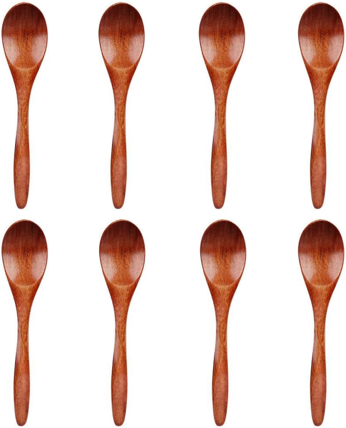 8-teiliges Holzlöffelset, Honiglöffel, Honiglöffel, 14,5 Cm Holzlöffel, Zum Essen, Für Tee Und Kaffee, Zum Würzen Und Kochen, Glatt