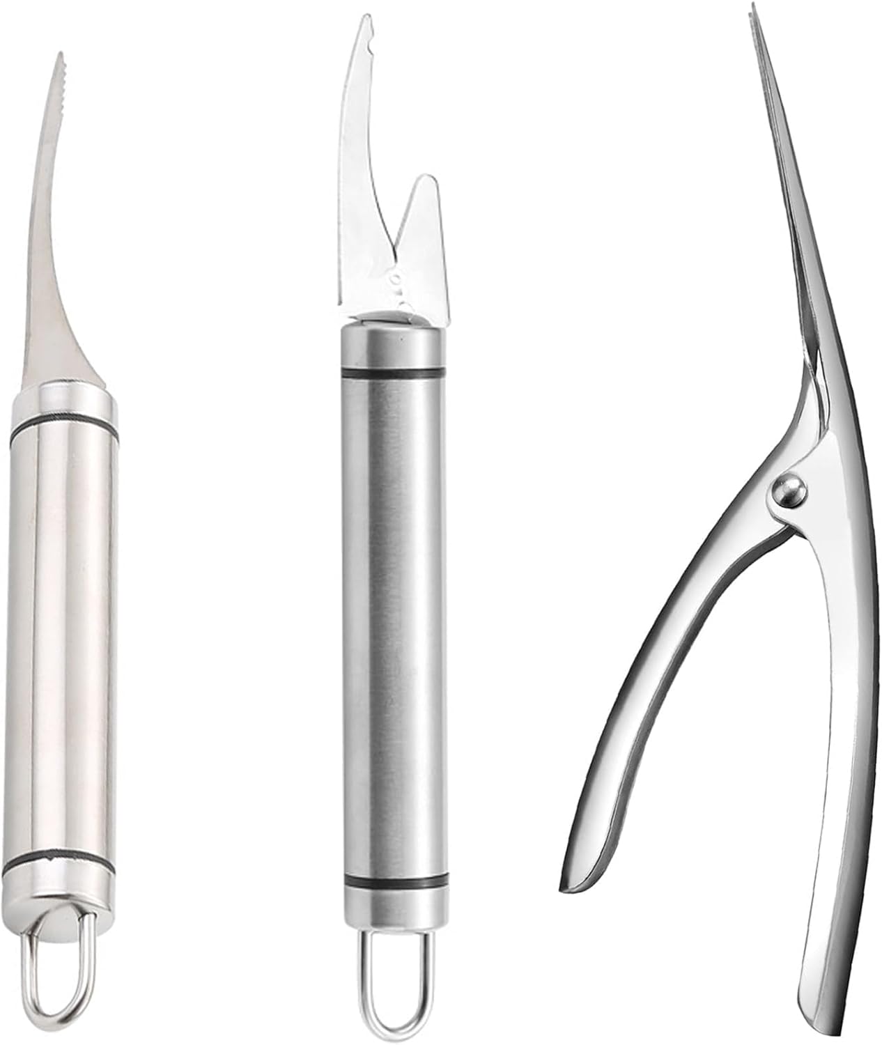 3-teiliges Garnelenmesser-set, Multifunktionales Garnelen- Und Fischmaulmesser, Garnelenschäler Aus Edelstahl, Garnelenschnurklemme, Küchenhelfer Für Produkte Wie Garnelen