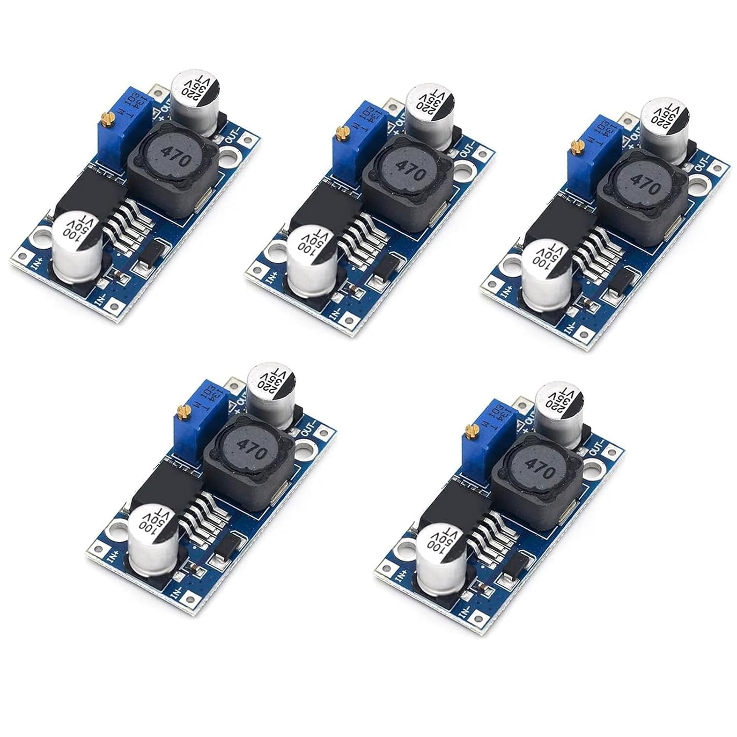 5-teiliger Einstellbarer Dc/dc-abwärtswandler (buck Converter) 3,2–40 V Auf 1,25–35 V, 3 A, Hoher Wirkungsgrad, Einstellbarer Spannungsregler Für Elektronikprojekte Und Diy-netzteile
