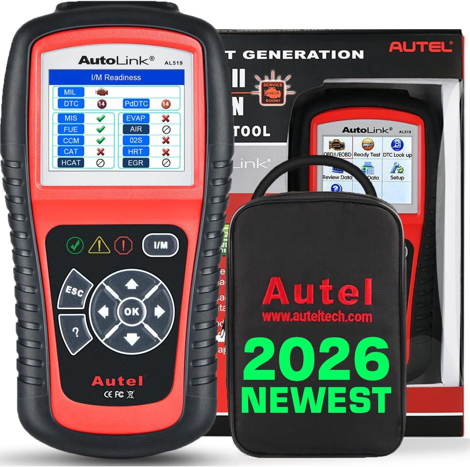 Autolink Al519 Obd2 Diagnosegerät, Motorfehlercode-lesegerät Mit Erweitertem Modell 6, Erweiterte Version Des Al319