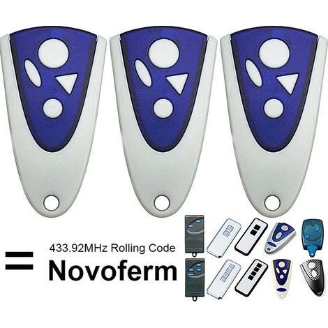 Télécommande Novoferm Novotron 504 Max43-4 – Émetteur Mural 433,92 Mhz – Programmation Simple – Lot De 3 Unités