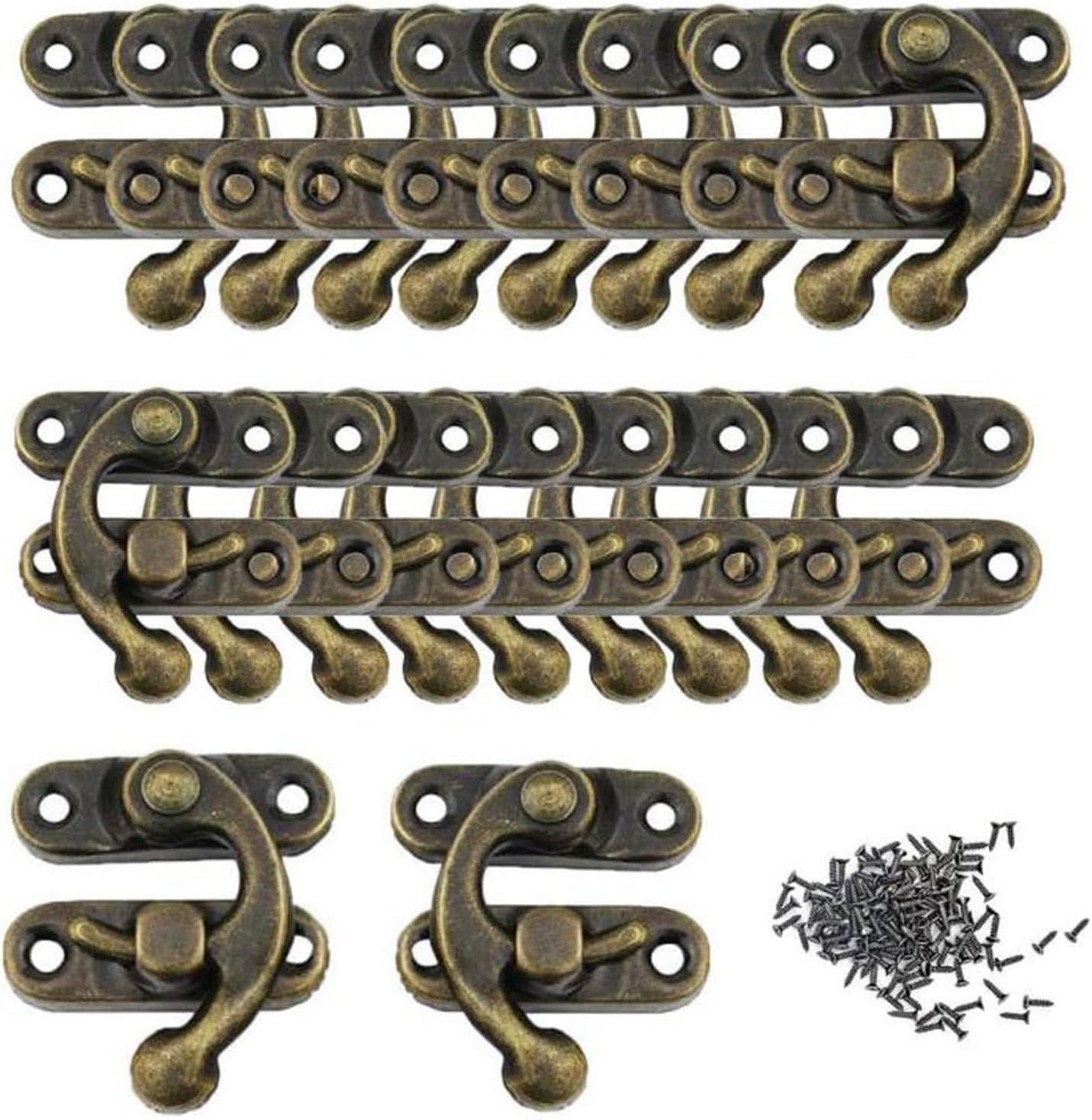Set Mit 20 Antiken Schnellverschlüssen – 32 Mm X 27 Mm – Antikbronze-finish – Dekoratives Antikes Hasenmotiv – Schmuckkästchen – Weinkisten