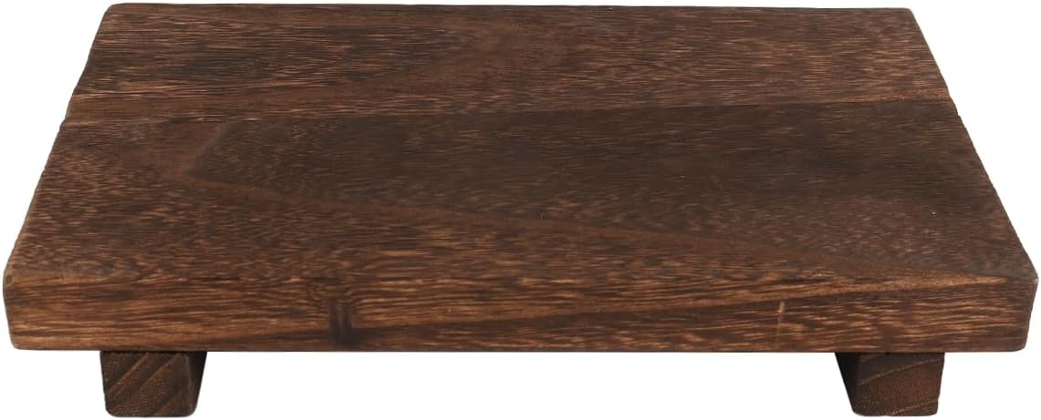Dunkelbraune Seifenschale Aus Holz Für Küchenspüle Und Badezimmerablage, Rustikale Holztabletts Zur Seifenpräsentation, Waschtischplatte