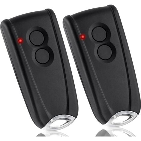 Émetteur Télécommande Porte De Garage - 433,92 Mhz - 2 Canaux - Compatible Hormann Ecostar Rsc2 Rse2 Rsz1 - 2 Pièces