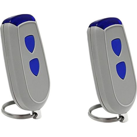 Lot De 2 Télécommande Portail - 433,92 Mhz - Portée 2 Km - Compatible Récepteurs Ea433 Et Rcu - 6,8 X 3,2 X 1,4 Cm