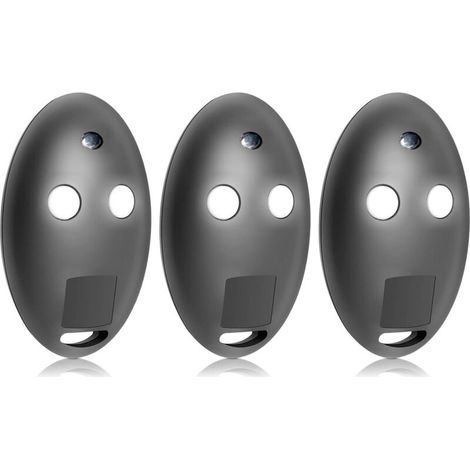3 Pièces Télécommande Portail - 433,92 Mhz - 2 Canaux - Rolling Code - Pour Systèmes Portail Automatique - Dimensions 65 X 35 X 12 Mm