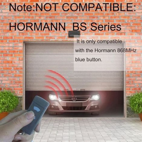 Télécommande Universelle 868,3 Mhz - Pour Porte De Garage - Compatible Hörmann Hs1 Hs2 Hs4 Hsm2 Hsm4 Hse2 Hsz1 Hsz2 Hsp4 - Lot De 3