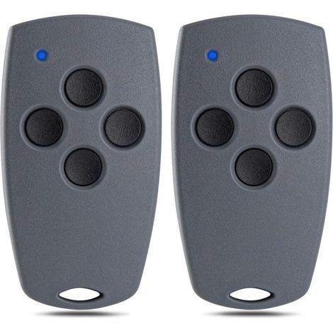 Émetteur Manuel - 4 Boutons - Fréquence 433 Mhz - Compatible Avec Portes De Garage Marantec Digital - Lot De 2