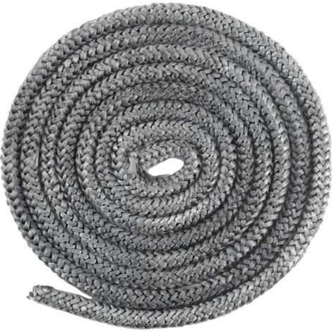 Kamineinsatzdichtung (10 Mm X 2,5 M), Geflochtene Dichtung Für Einsätze Und Öfen, Türdichtung Aus Fiberglas Für Öfen, Kamine, Ofenrohre Und Backofentüren – Hitzebeständig Bis 5 °c