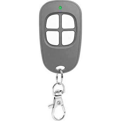 1 X Aam0049 Télécommande Portail Garage 4 Canaux, 433.92mhz Compatible Scs Motorisation Portail Et Porte De Garage(gris)